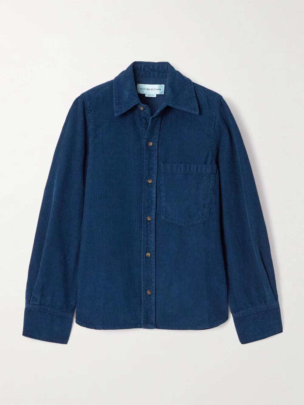 Victoria Beckham Cotton-corduroy Shirt in navy