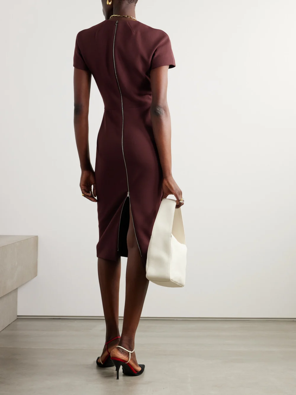 Back view of the Victoria Beckham Crepe Dress