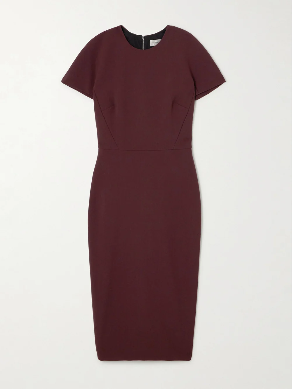 Victoria Beckham Crepe Dress in dark brown