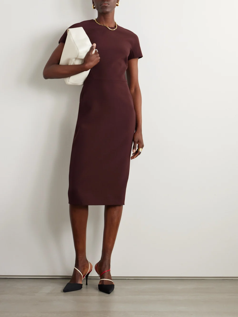Victoria Beckham Crepe Dress, worn by a model