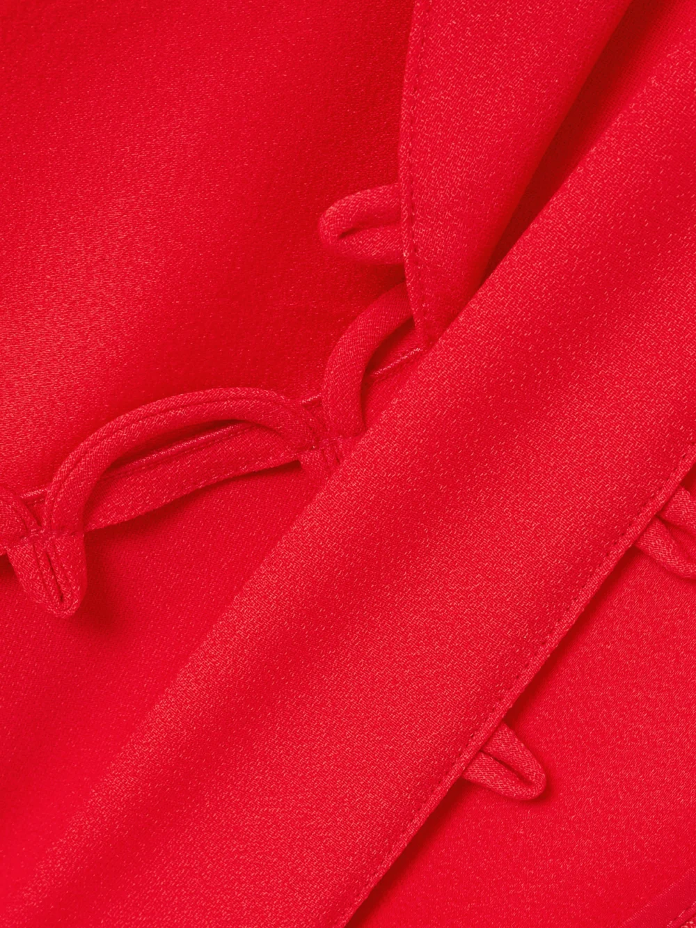 Close-up detail of the Victoria Beckham Crepe Midi Dress