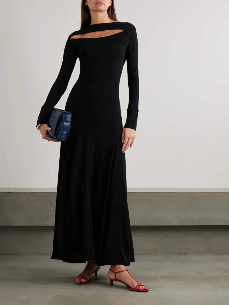 Victoria Beckham Cutout Stretch-jersey Maxi Dress