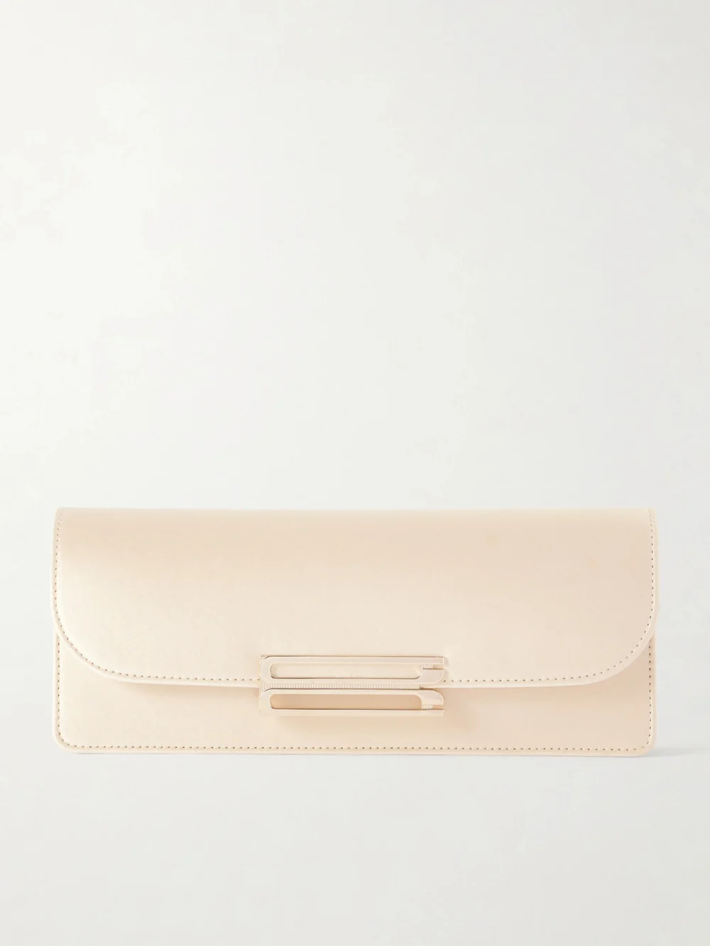Victoria Beckham Dorian Leather Clutch in gold