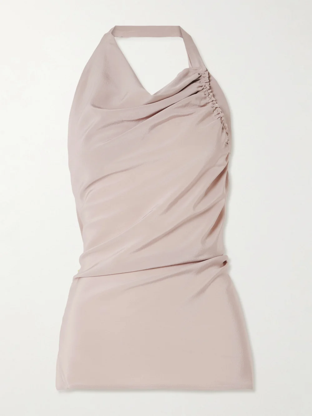 Victoria Beckham Draped Silk Top in baby pink