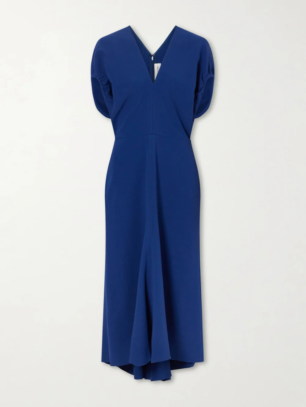 Victoria Beckham Edith Crepe Midi Dress in navy