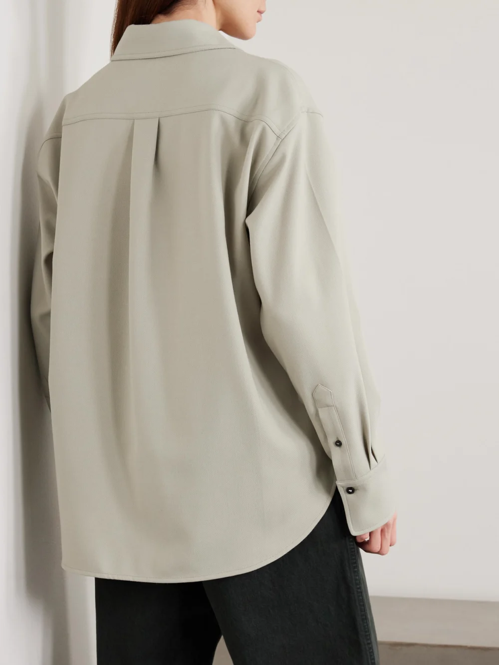 Back view of the Victoria Beckham Embroidered Woven Shirt