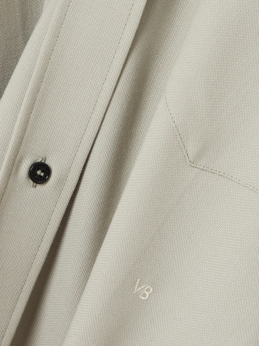 Close-up detail of the Victoria Beckham Embroidered Woven Shirt