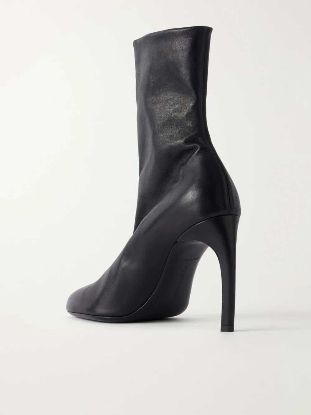 Back view of the Victoria Beckham Harlow Distressed Leather Ankle Boots