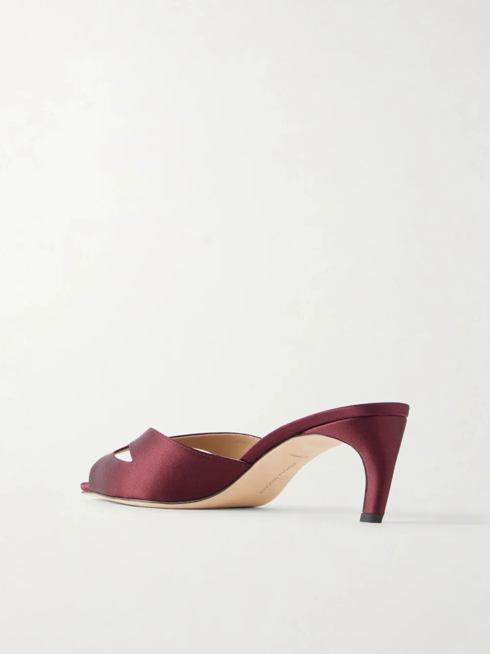 Back view of the Victoria Beckham Harlow Mask 55 Satin Sandals