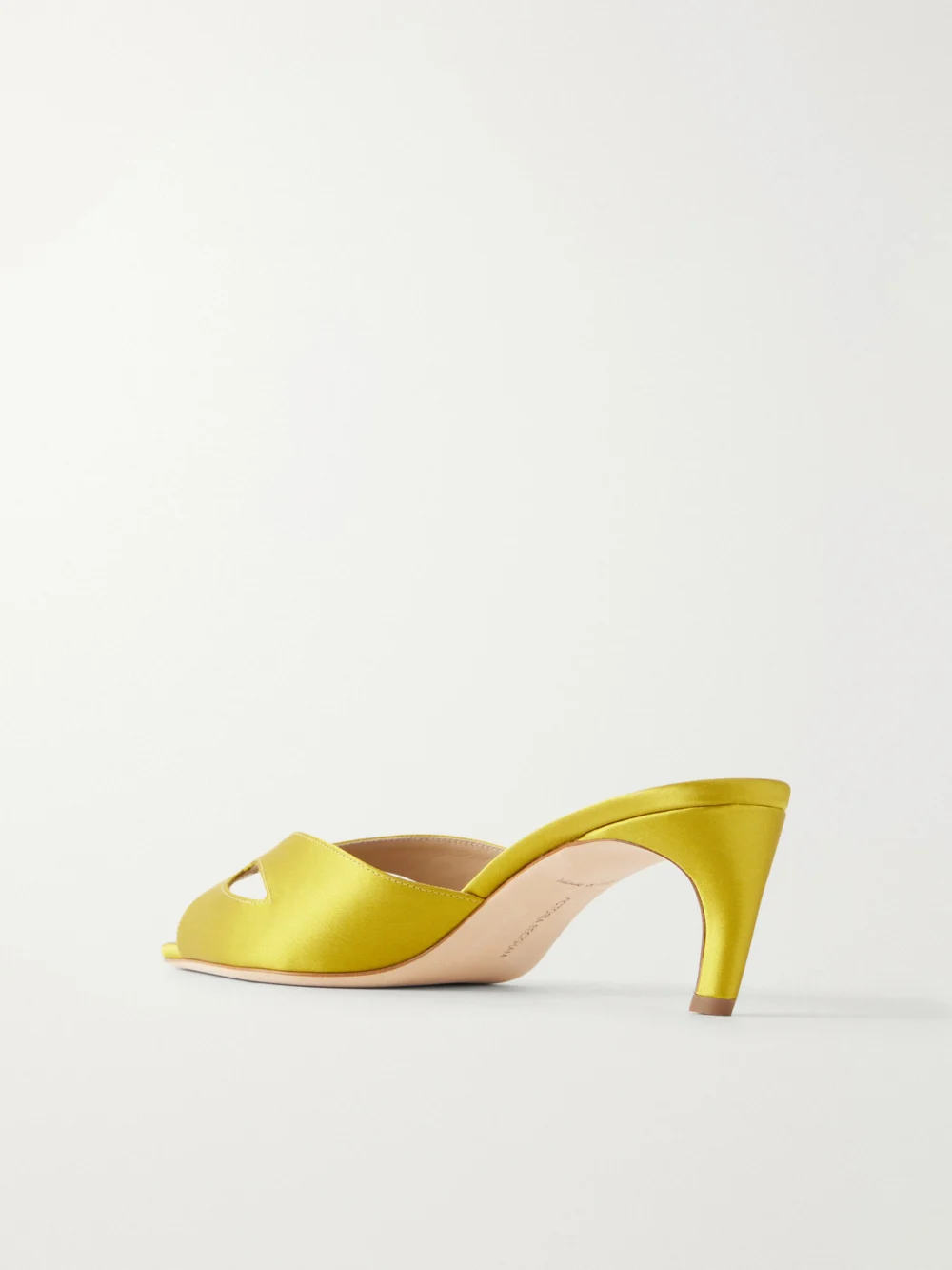 Back view of the Victoria Beckham Harlow Mask 55 Satin Sandals