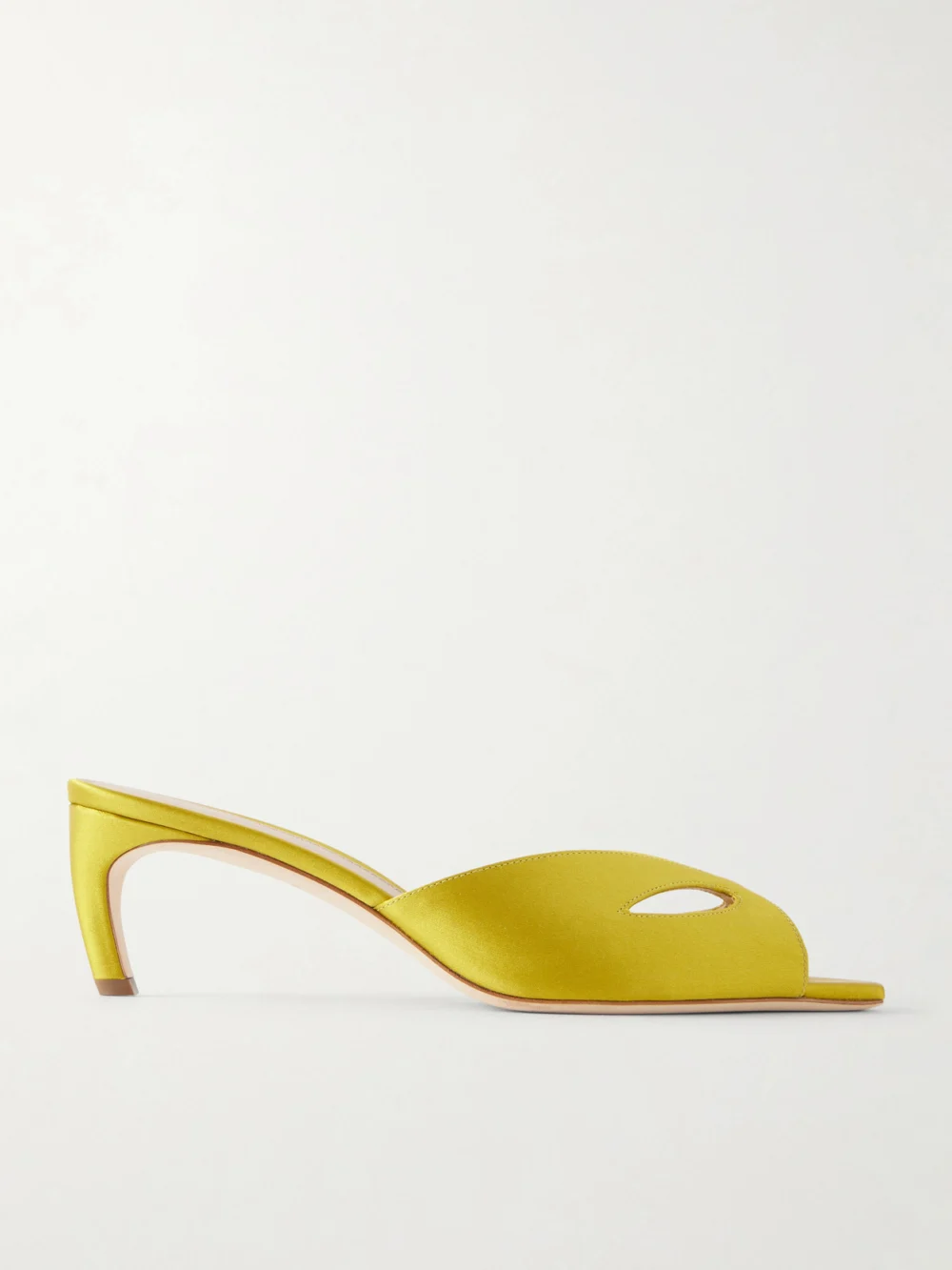 Victoria Beckham Harlow Mask 55 Satin Sandals in green