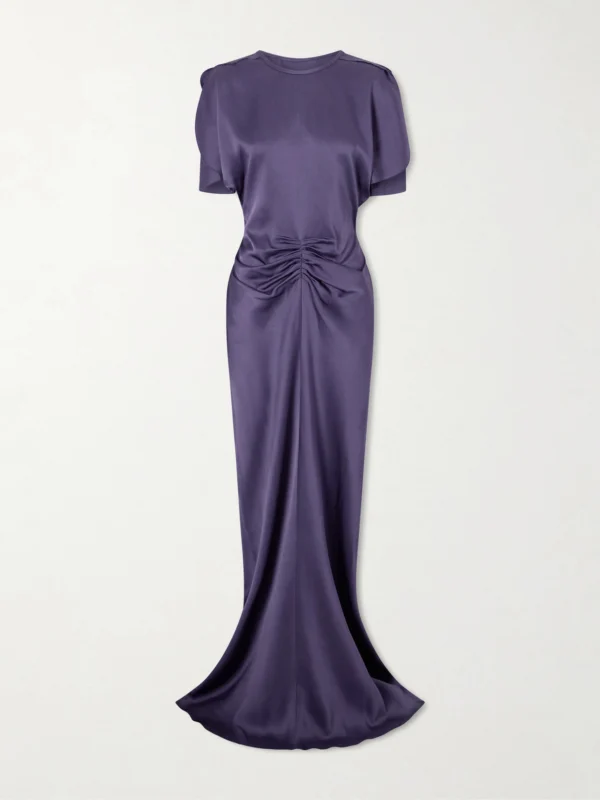 Victoria Beckham Isabella Ruched Satin Gown