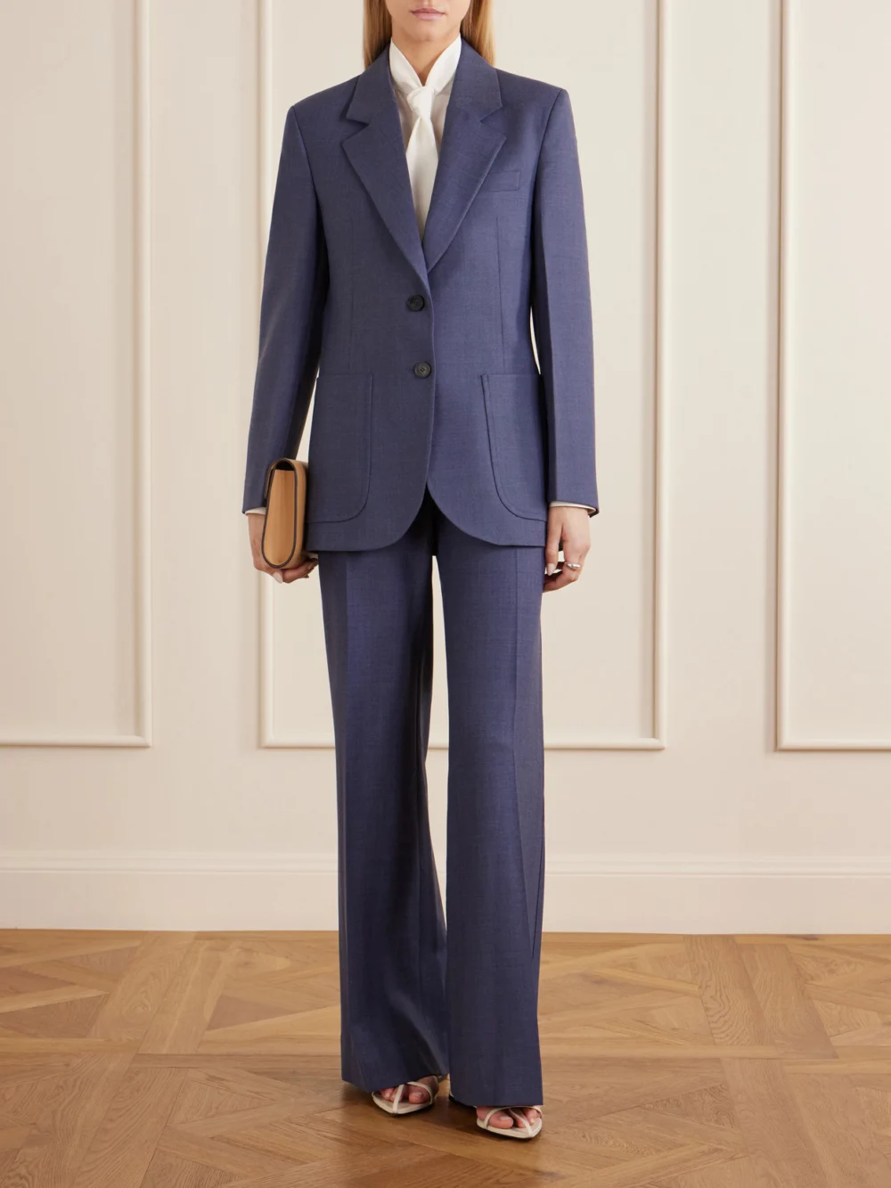 Victoria Beckham Katherine Twill Blazer, worn by a model