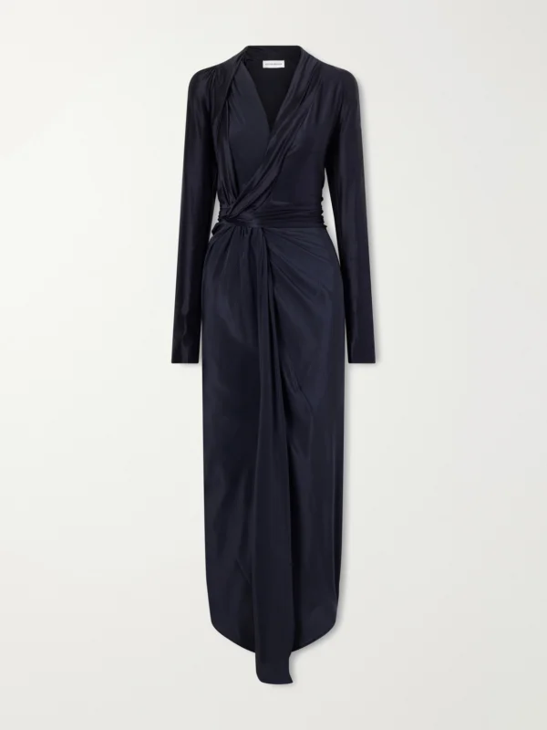 Victoria Beckham Lea Gathered Jersey Midi Dress