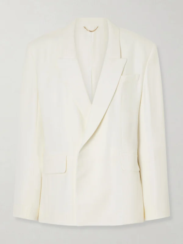Victoria Beckham Oversized Double-breasted Crepe Blazer