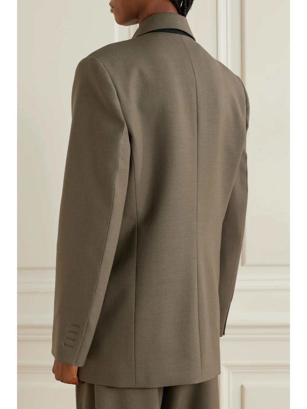 Back view of the Victoria Beckham Oversized Twill Blazer