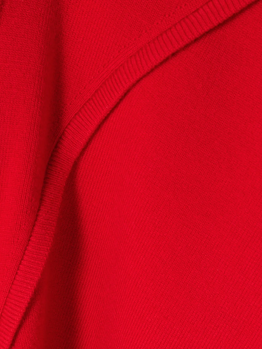 Close-up detail of the Victoria Beckham Paneled Merino Wool-blend Hoodie
