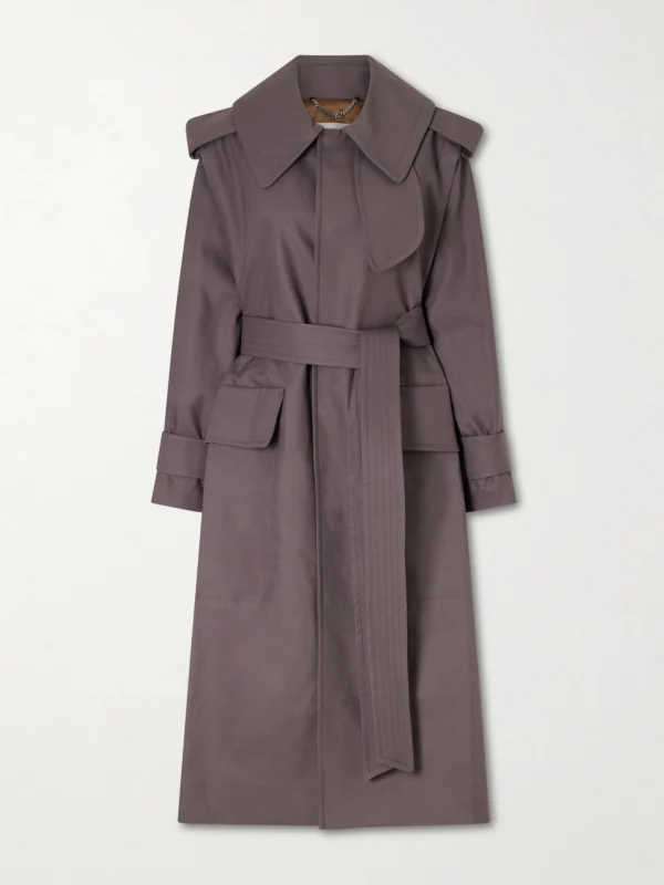 Victoria Beckham Philippa Belted Cotton Trench Coat
