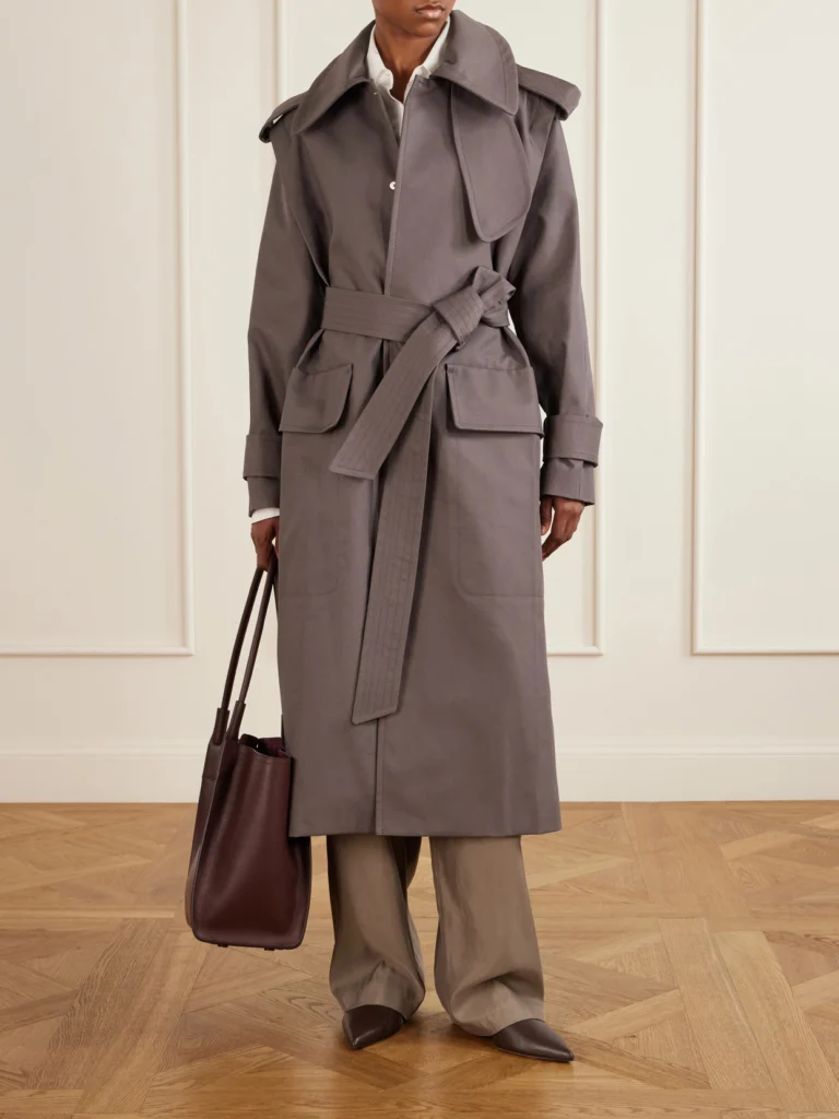 Victoria Beckham Philippa Belted Cotton Trench Coat