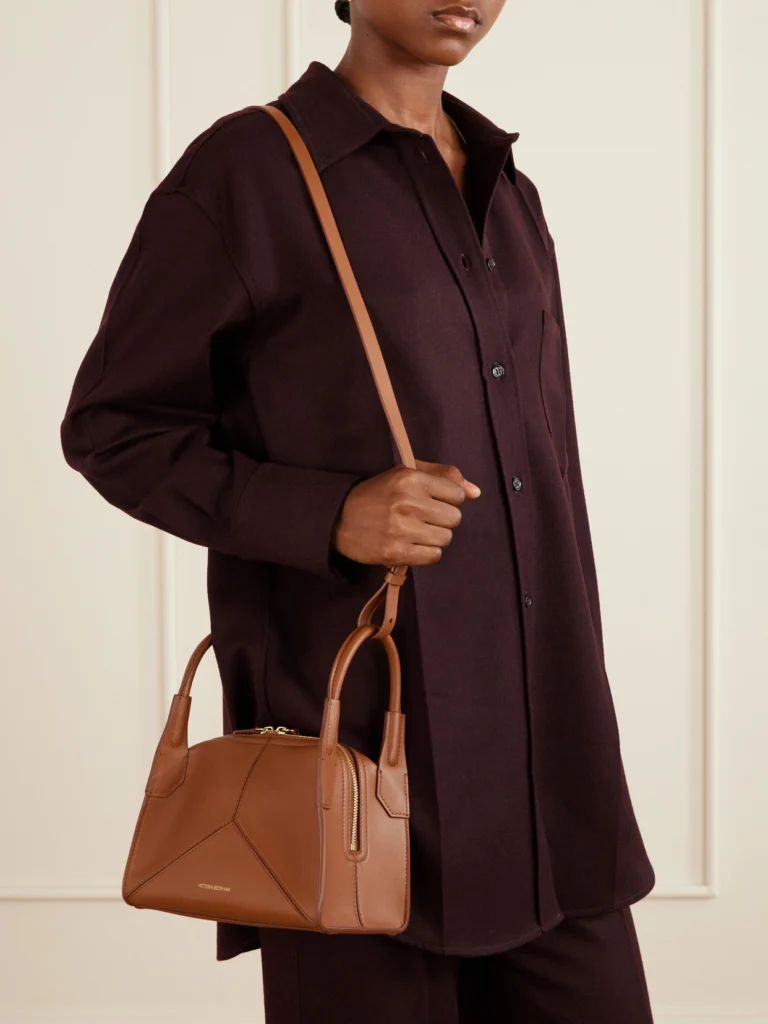Victoria Beckham Plié Mini Leather Shoulder Bag