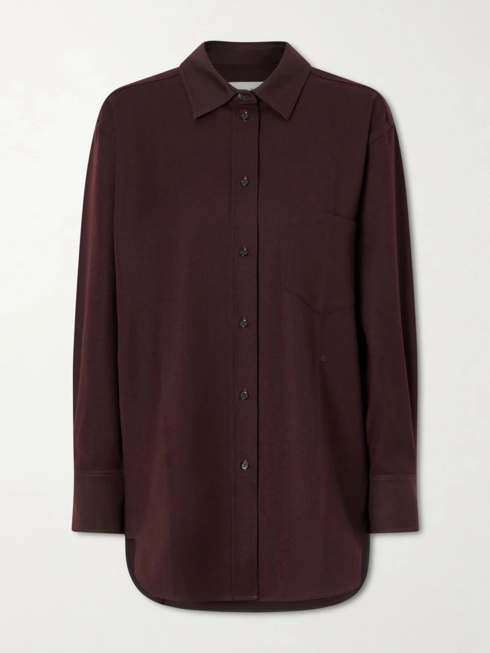 Victoria Beckham Remi Wool Shirt in burgundy