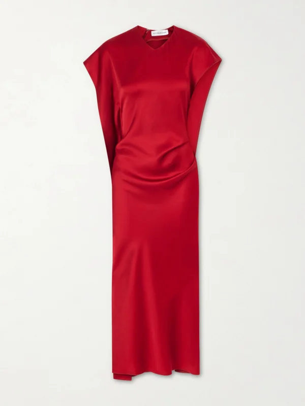 Victoria Beckham Satin Midi Dress