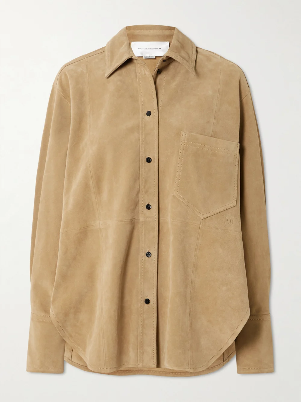 Victoria Beckham Suede Shirt in beige