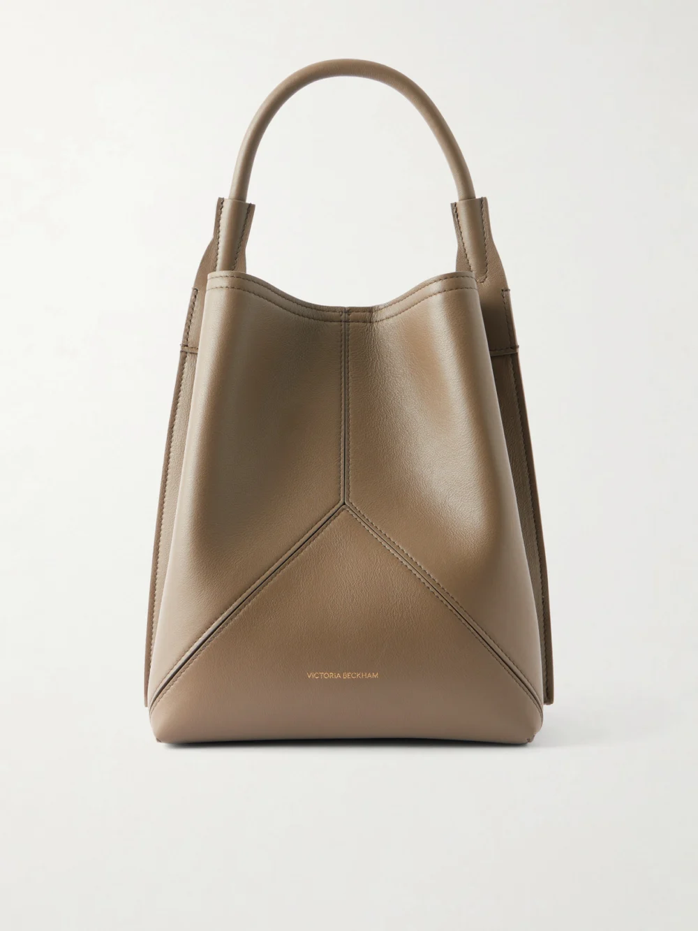 Victoria Beckham The Victoria Bucket Leather Shoulder Bag in army green