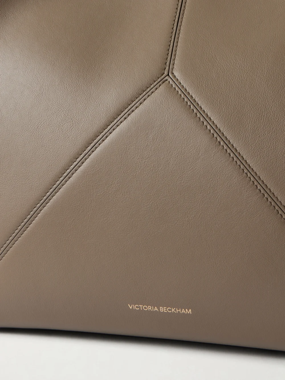 Close-up detail of the Victoria Beckham The Victoria Soft Leather Tote