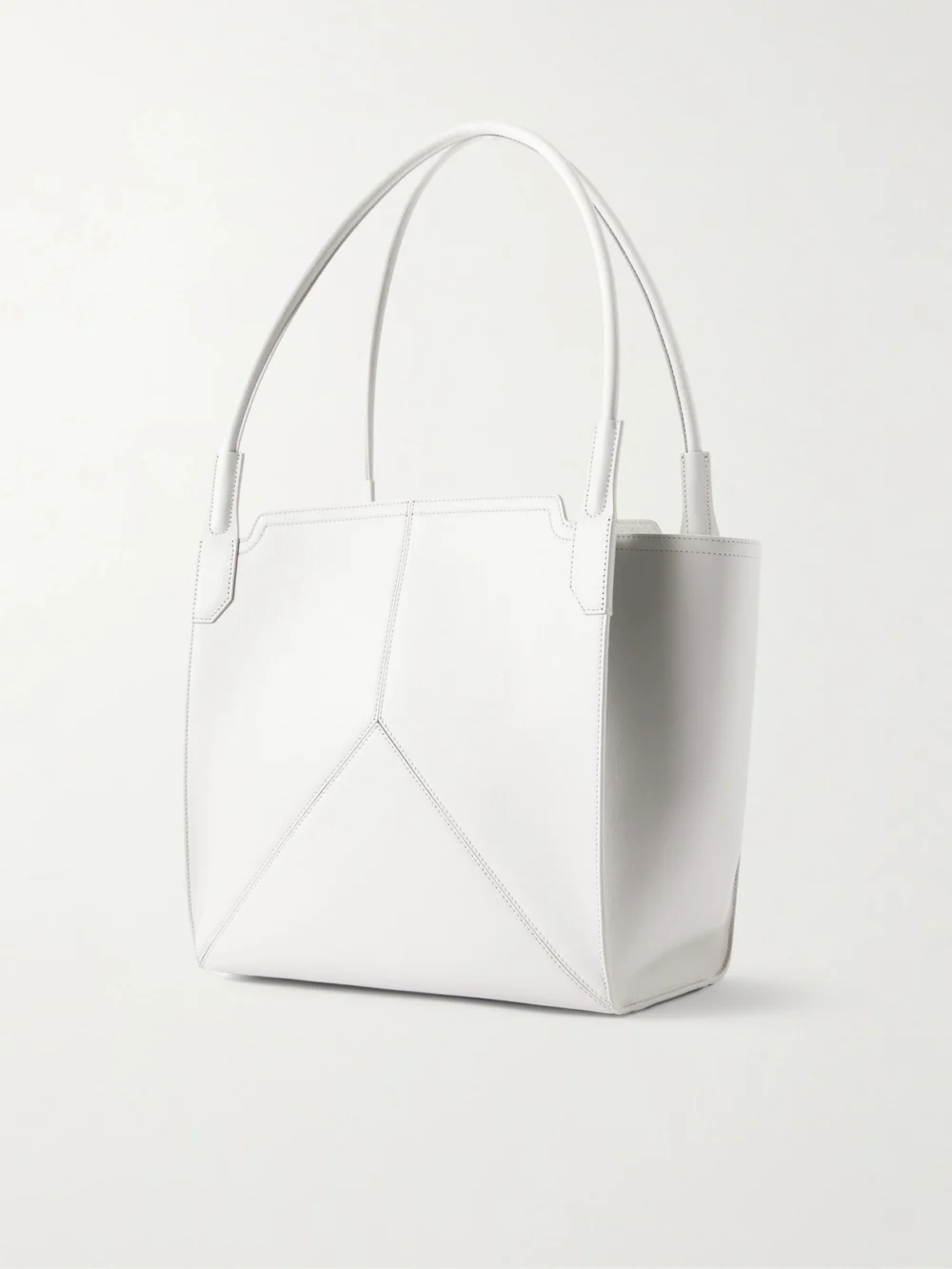 Back view of the Victoria Beckham The Victoria Soft Mini Metallic Leather Tote