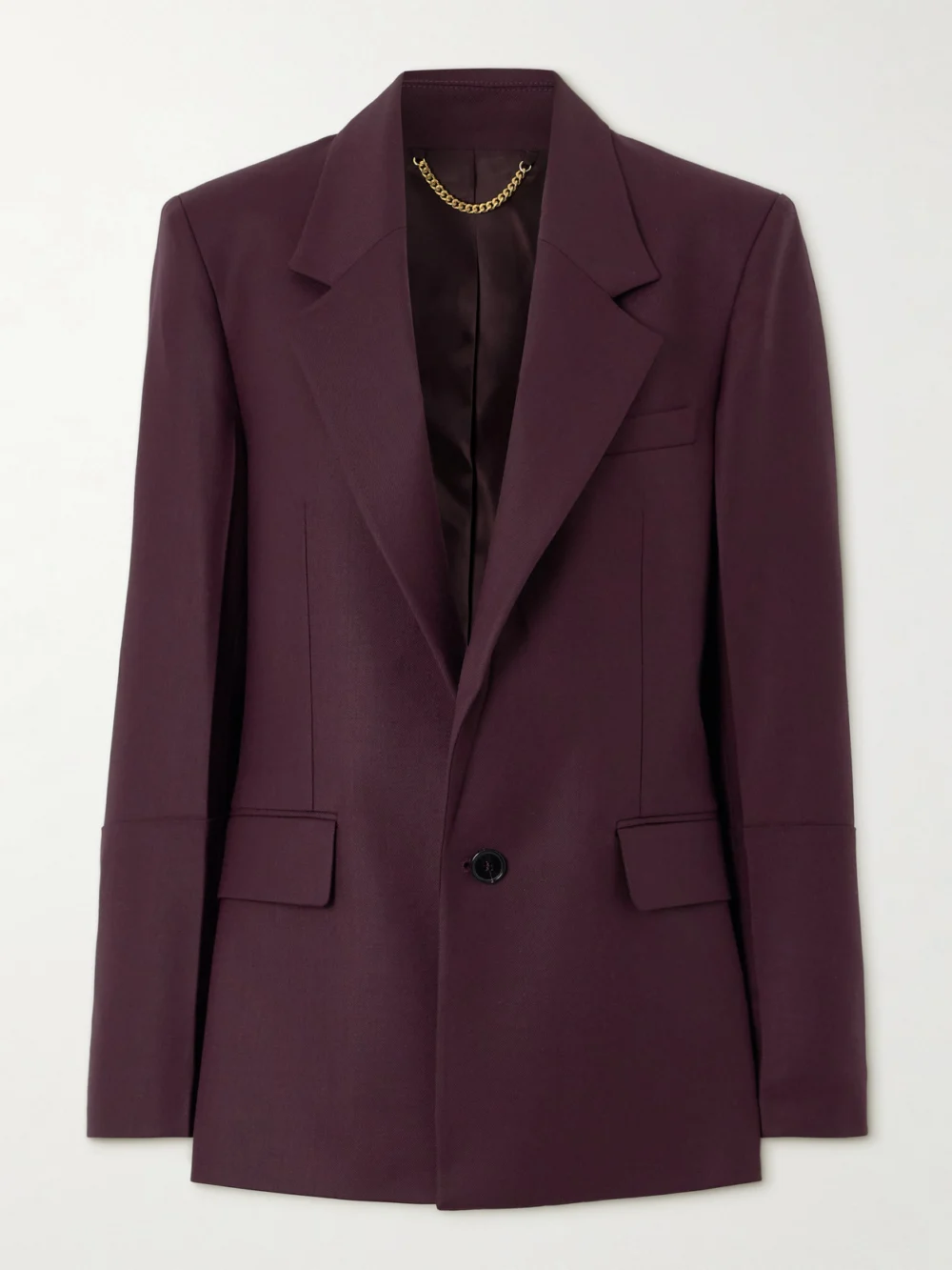 Victoria Beckham Twill Blazer in dark brown