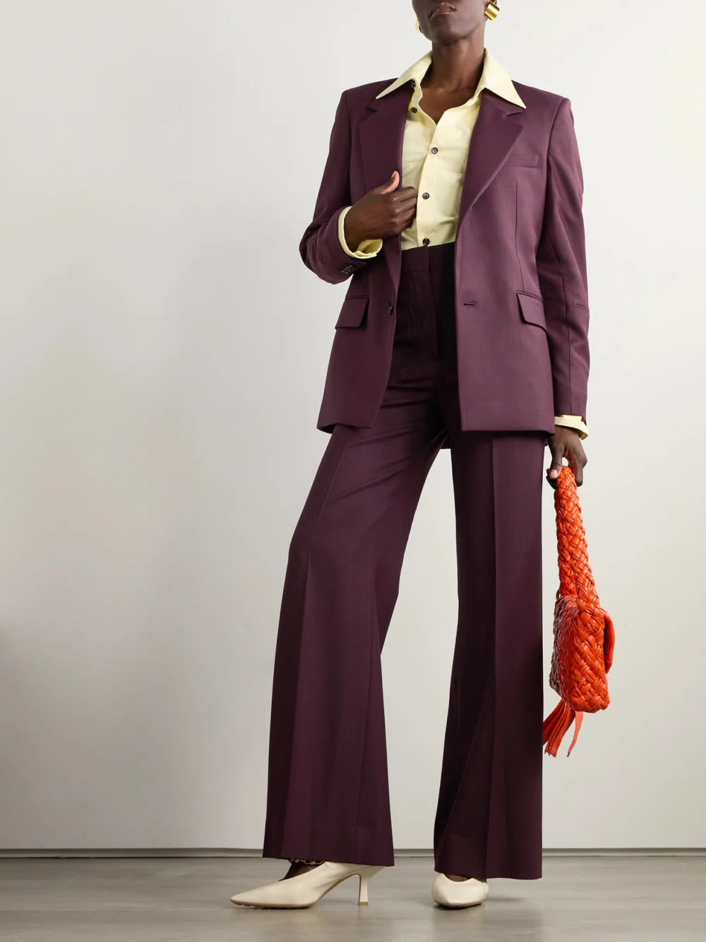 Victoria Beckham Twill Blazer, worn by a model