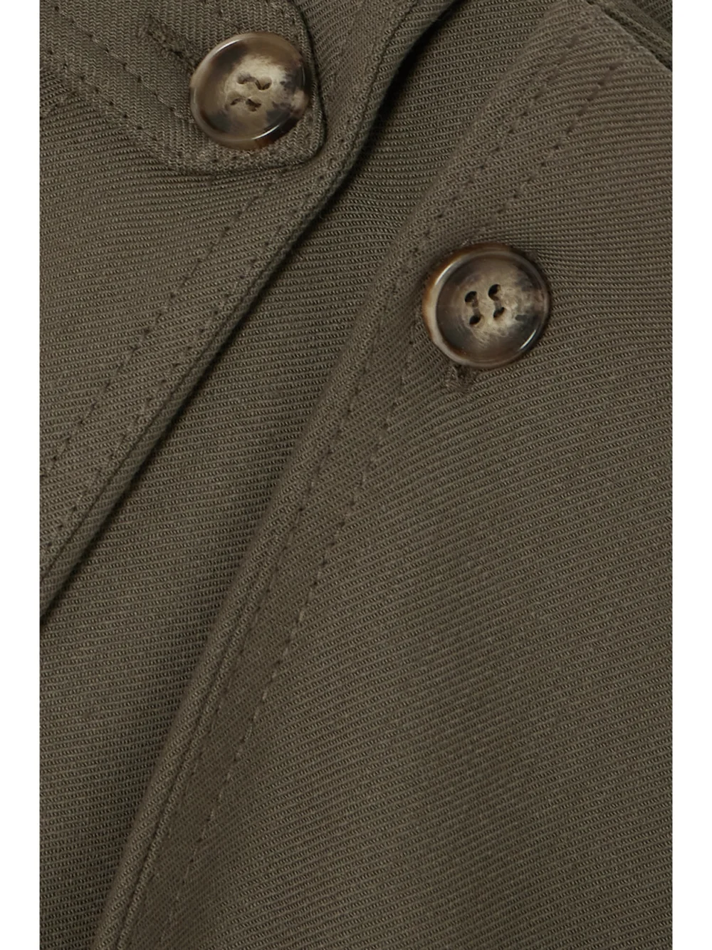 Close-up detail of the Victoria Beckham Twill Straight-leg Pants