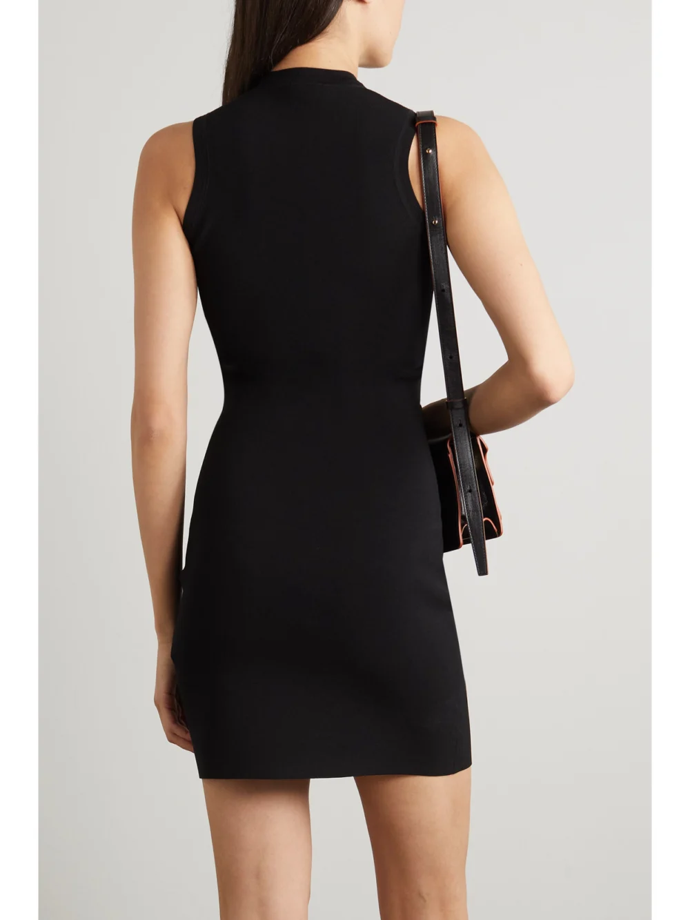Back view of the Victoria Beckham Vb Body Stretch-knit Mini Dress