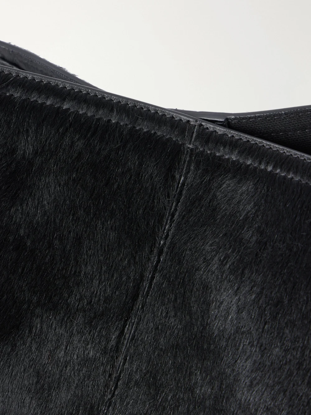 Close-up detail of the Victoria Beckham Victoria Calf Hair Tote