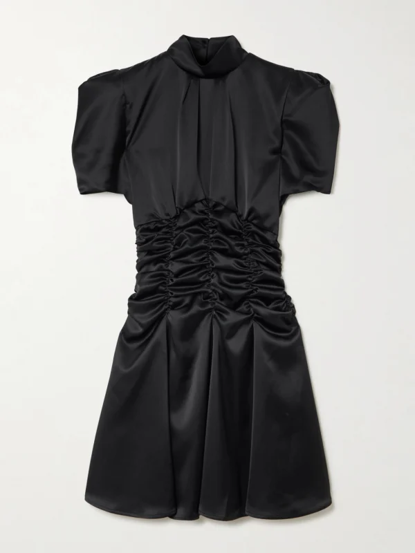 Violante Nessi Balthus Ruched Satin Mini Dress