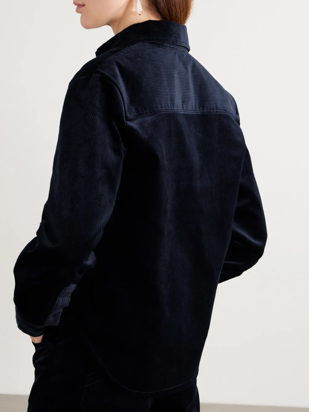Back view of the Violante Nessi Bartolomeo Cotton-corduroy Shirt