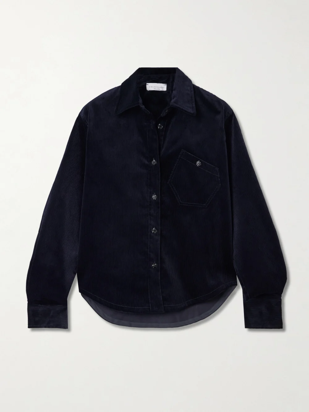 Violante Nessi Bartolomeo Cotton-corduroy Shirt in navy