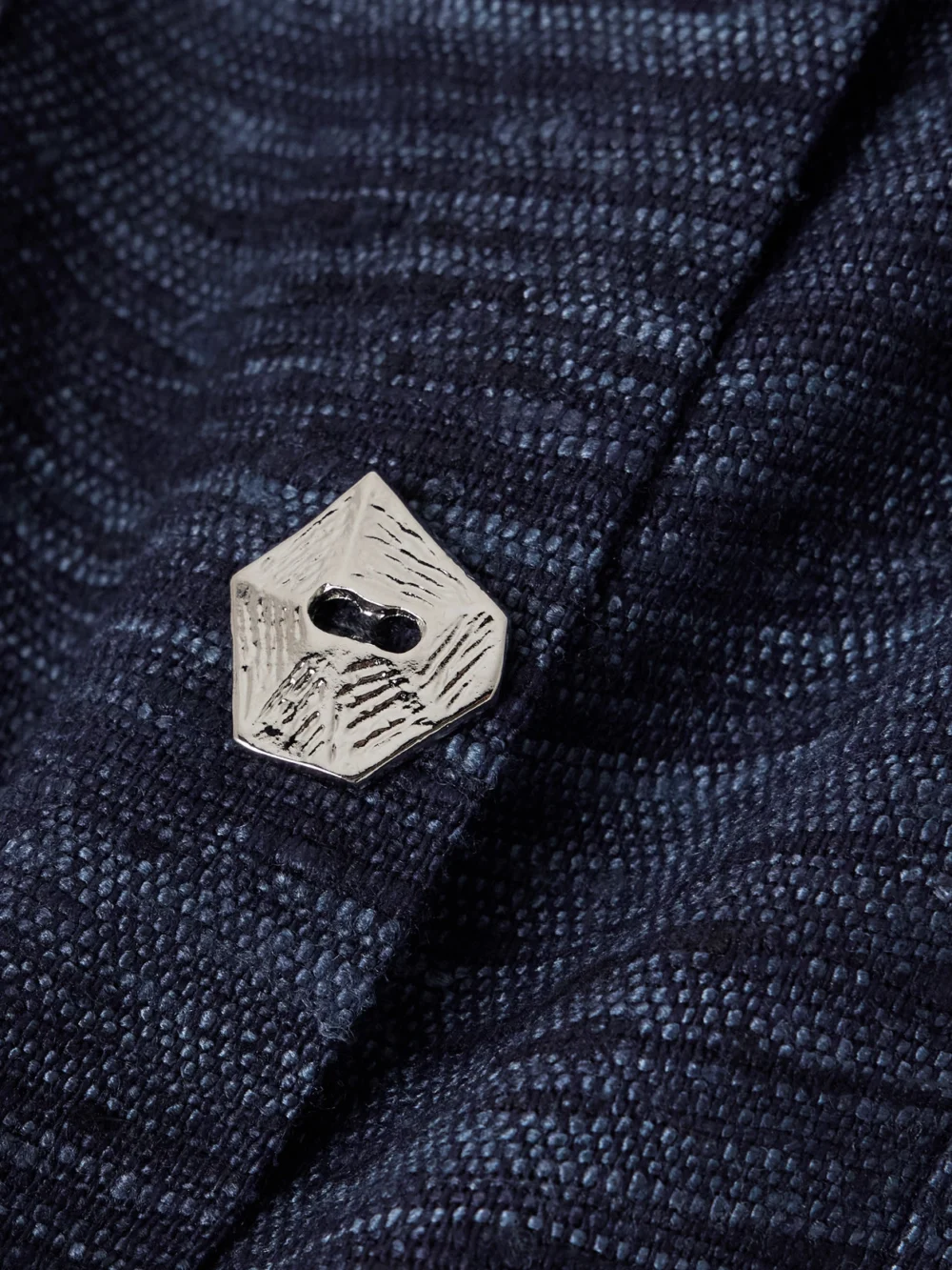Close-up detail of the Violante Nessi Corot Belted Silk-tweed Midi Skirt