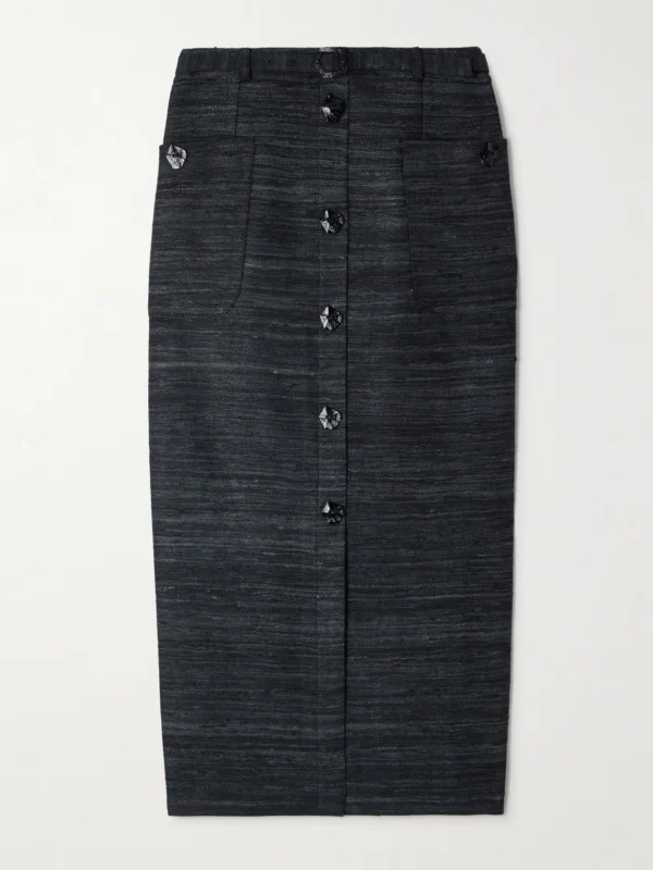 Violante Nessi Corot Silk-tweed Midi Skirt