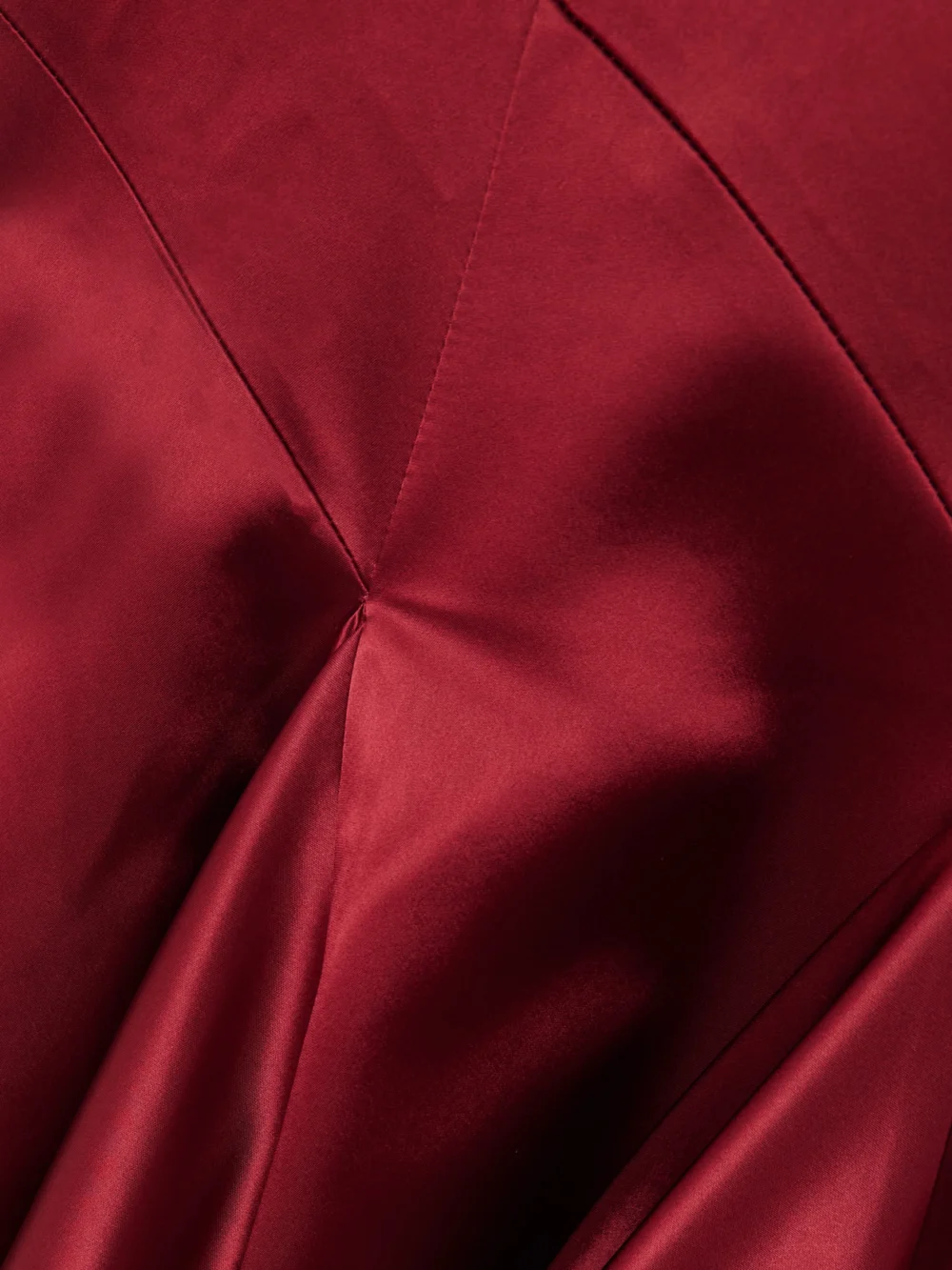 Close-up detail of the Violante Nessi Gentileschi Pleated Paneled Satin Maxi Skirt