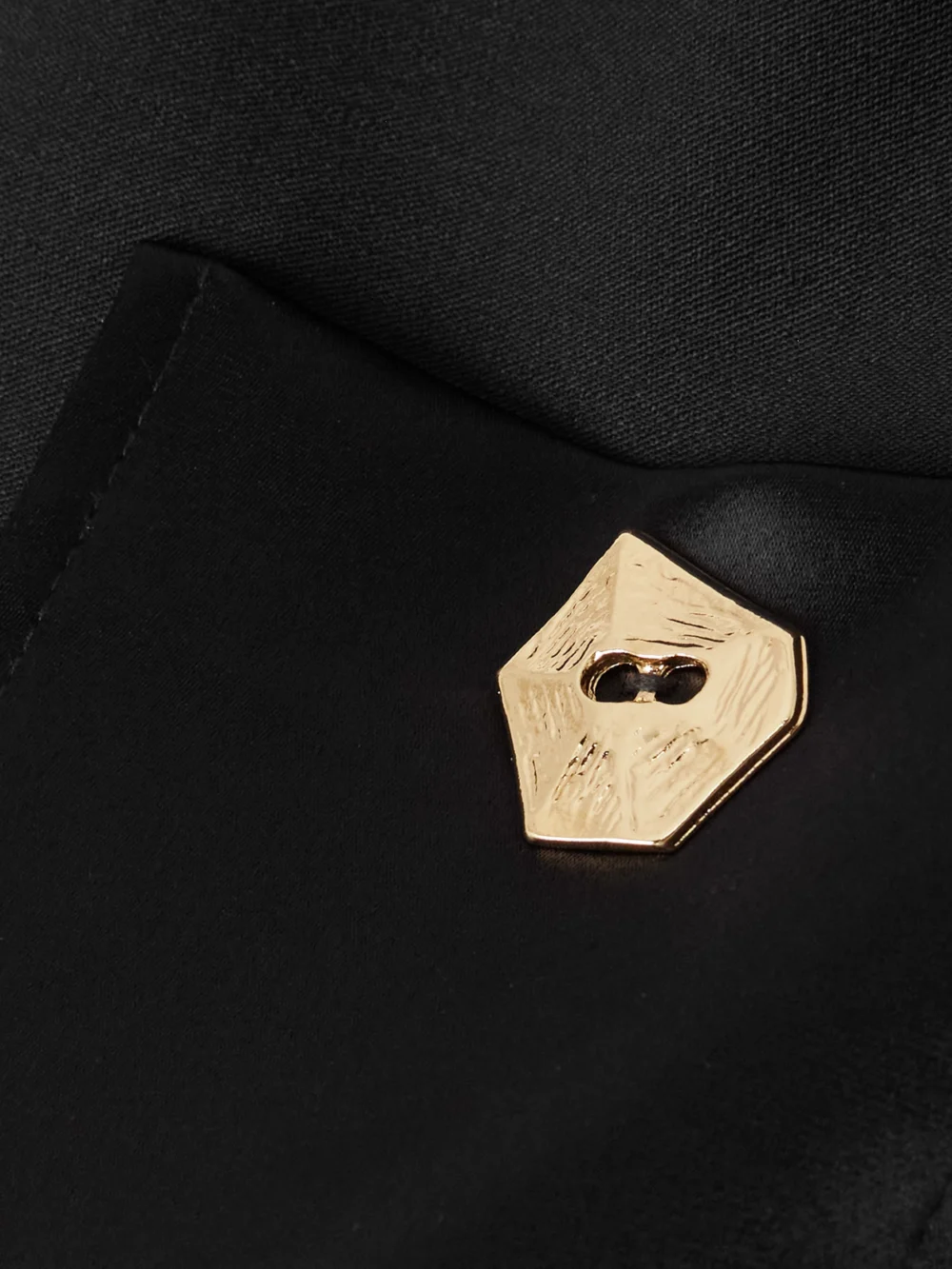 Close-up detail of the Violante Nessi Kelly Satin-paneled Wool-blend Crepe Jacket