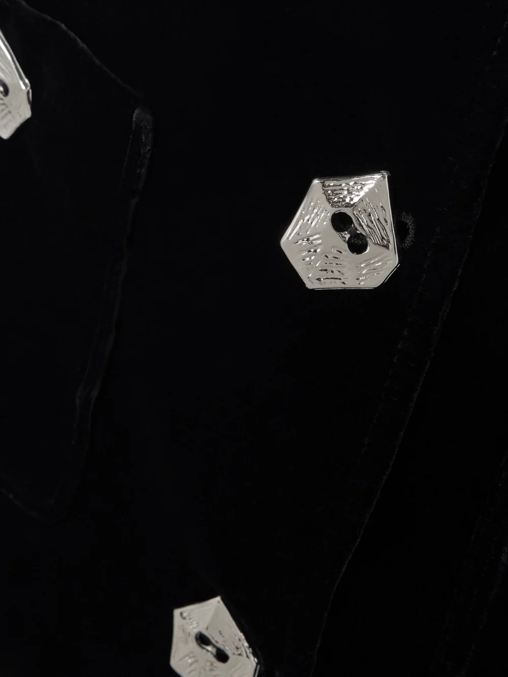 Close-up detail of the Violante Nessi Kelly Velvet Jacket