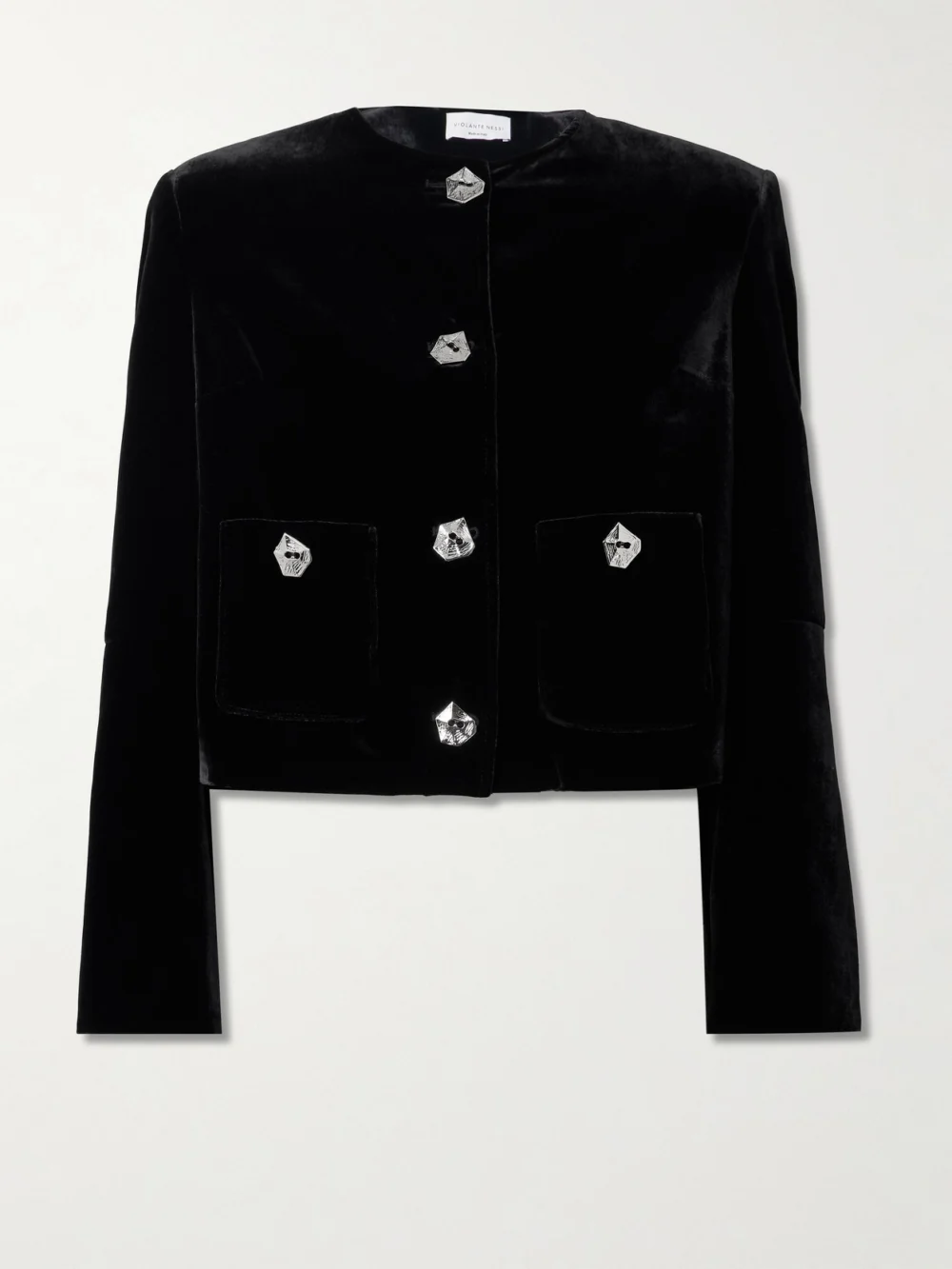 Violante Nessi Kelly Velvet Jacket in black
