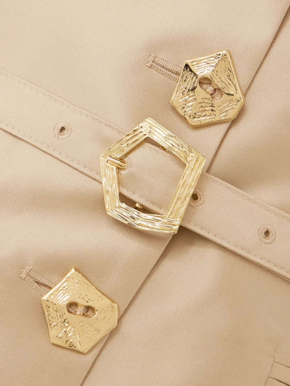 Close-up detail of the Violante Nessi Manuela Belted Cape-effect Silk-blend Mikado Gown