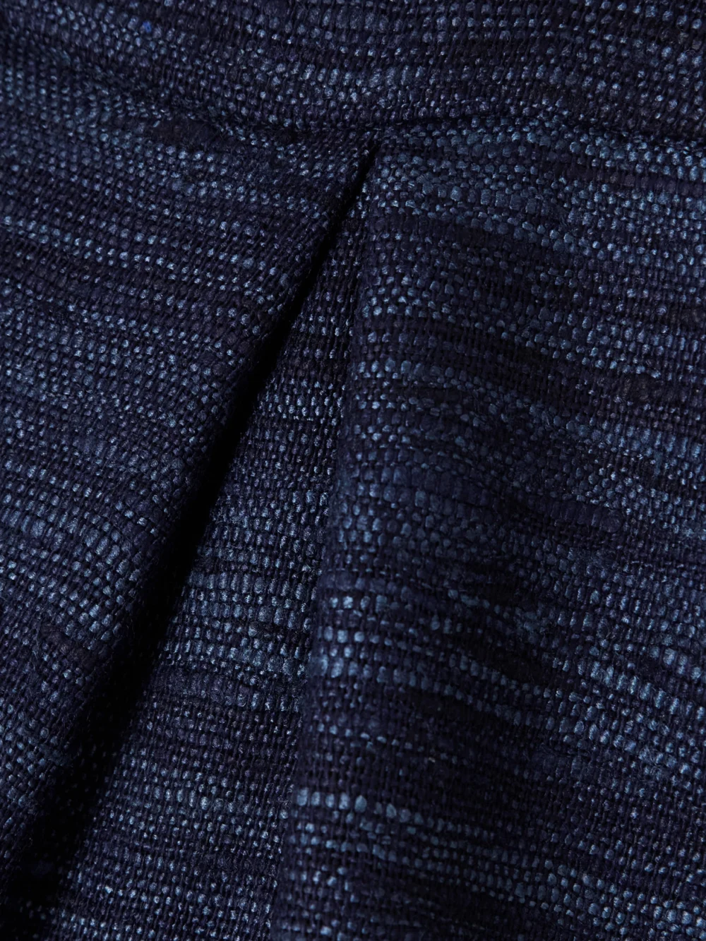 Close-up detail of the Violante Nessi Pasolini Pleated Silk-tweed Shorts