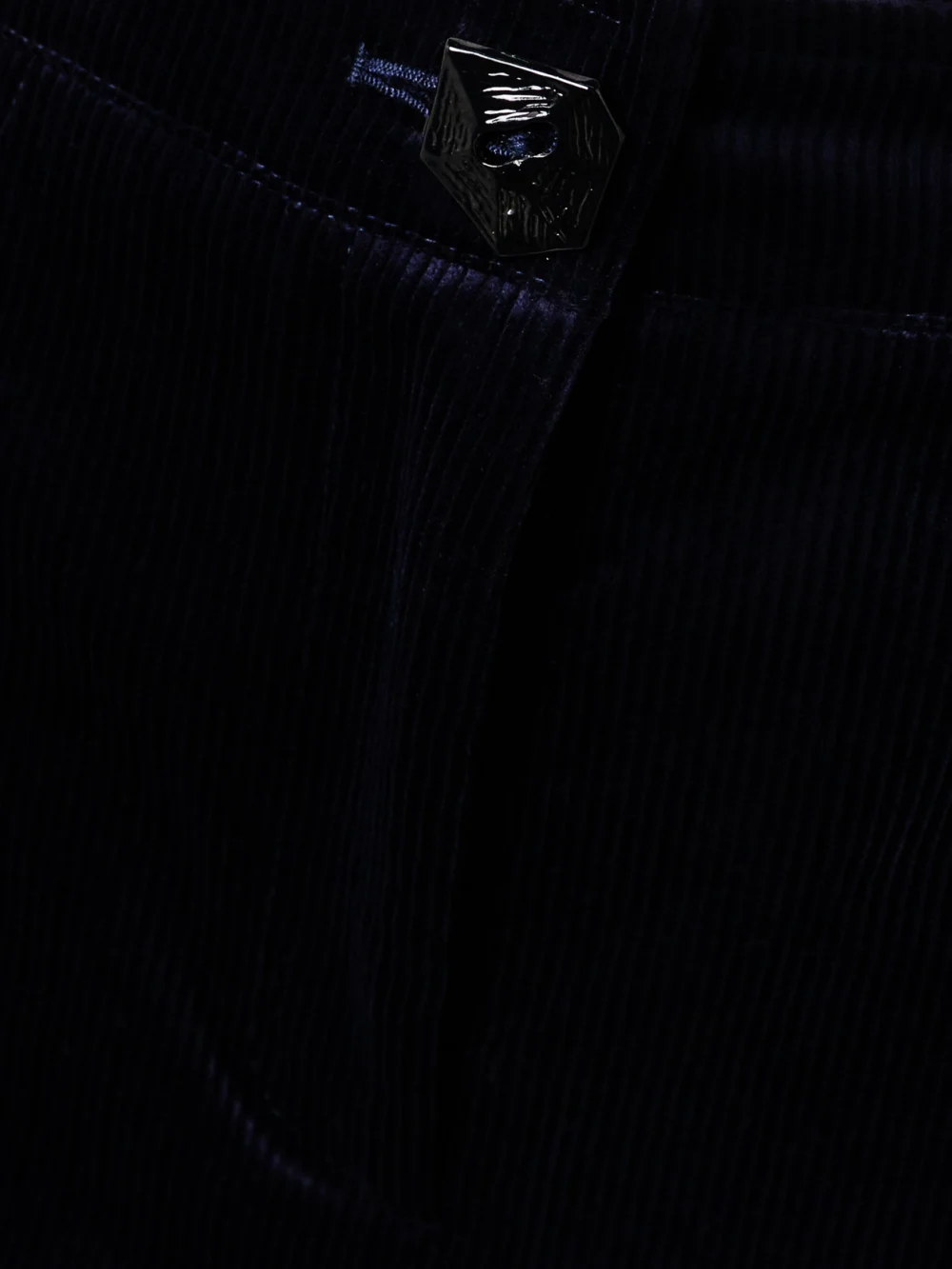 Close-up detail of the Violante Nessi Rufino Cotton-corduroy Straight-leg Pants