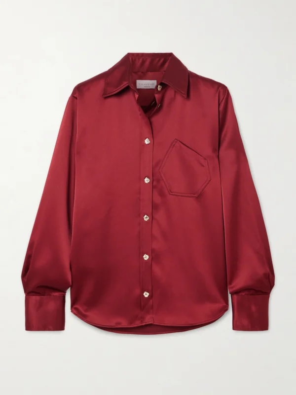 Violante Nessi Violi Button-embellished Satin Shirt