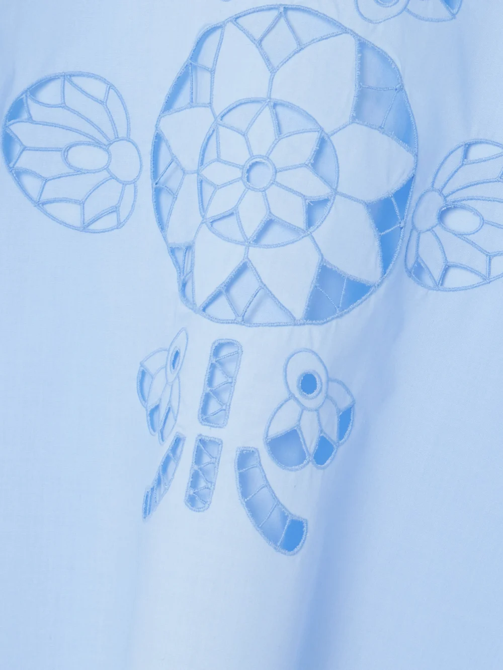 Close-up detail of the Vita Kin Havana Scalloped Broderie Anglaise Cotton-poplin Tank