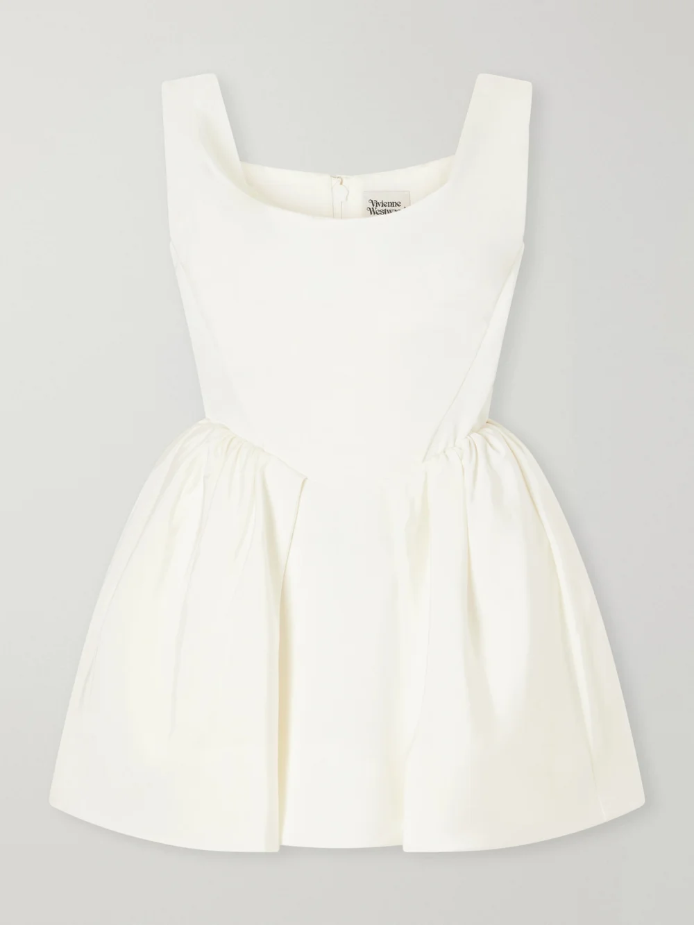 Vivienne Westwood Bagatelle Off-the-shoulder Gathered Faille Mini Dress in white